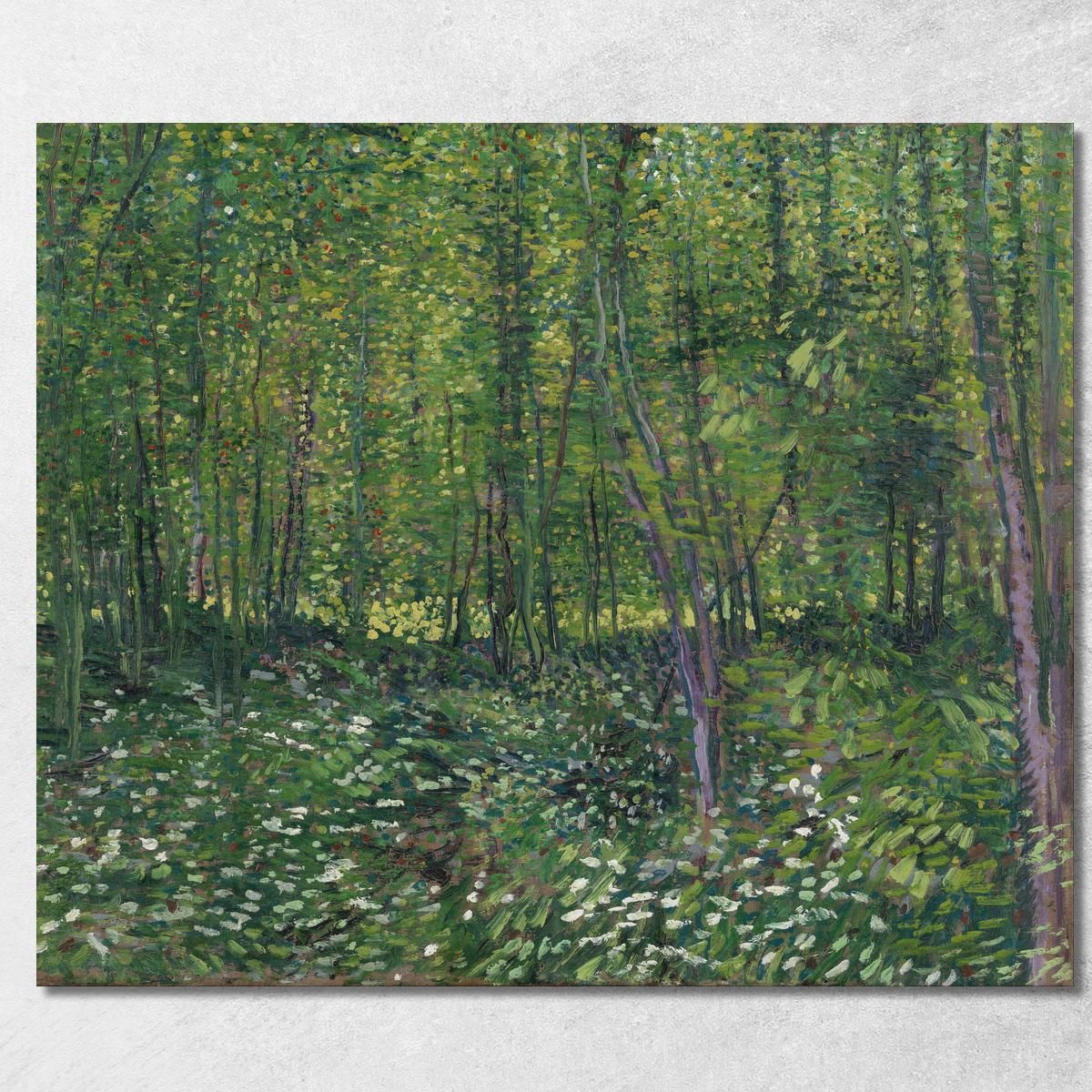 Red Lantern Paravento Pieghevole Van Gogh 4 Pannelli 1,8m - Fiori Di Mandorlo / Campo Di Grano - Opera D'arte Su Tela