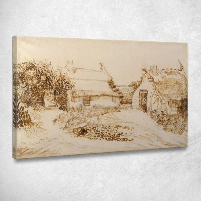 Due Cottage A Saintes-Maries-De-La-Mer Vincent van Gogh vvg304 quadro stampa su tela