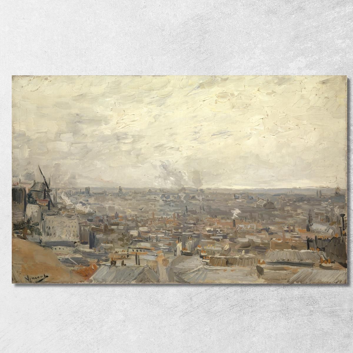 Vista Da Montmartre Vincent van Gogh vvg310 quadro stampa su tela