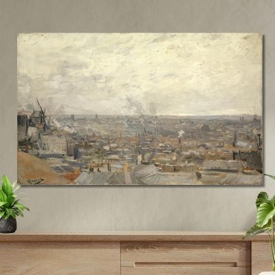 Vista Da Montmartre Vincent van Gogh vvg310 quadro stampa su tela