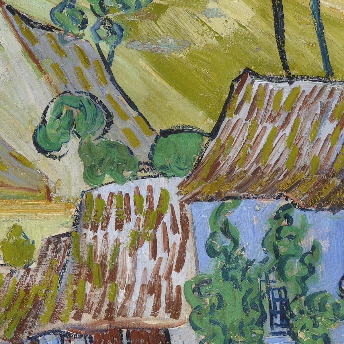 Farms Near Auvers Vincent van Gogh, vvg320 ภาพพิมพ์บนผ้าใบแคนวาส