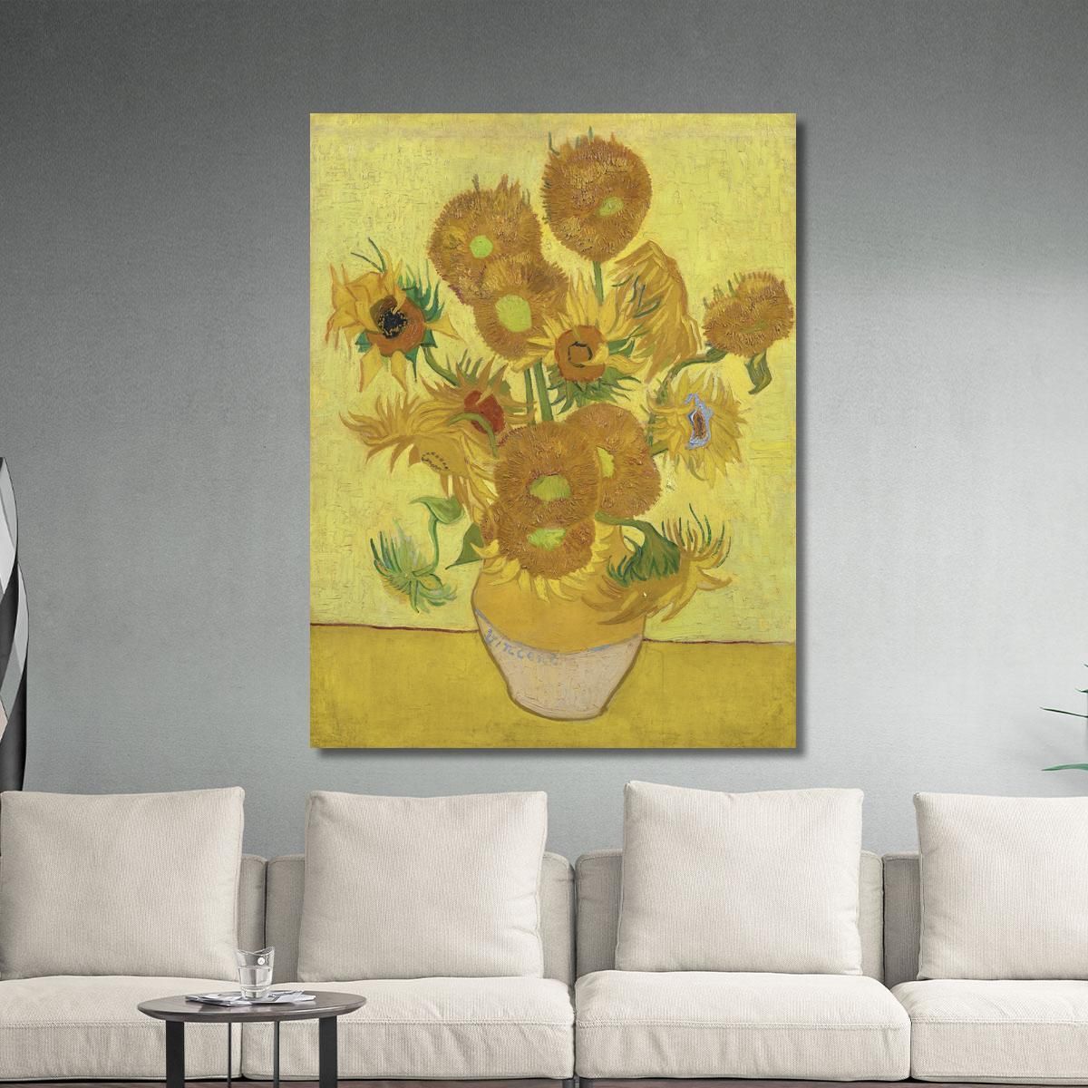 Girasoli Vincent van Gogh vvg328 quadro stampa su tela