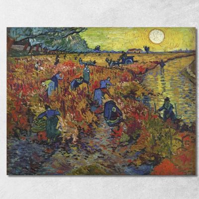 La Vigna Rossa Vincent van Gogh vvg331 quadro stampa su tela