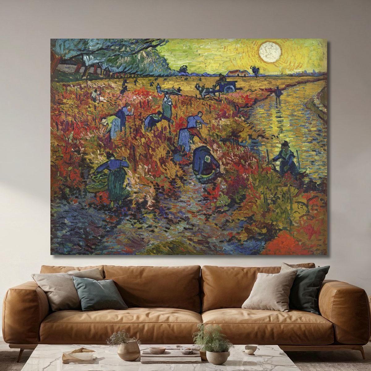 La Vigna Rossa Vincent van Gogh vvg331 quadro stampa su tela