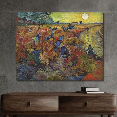 La Vigna Rossa Vincent van Gogh vvg331 quadro stampa su tela