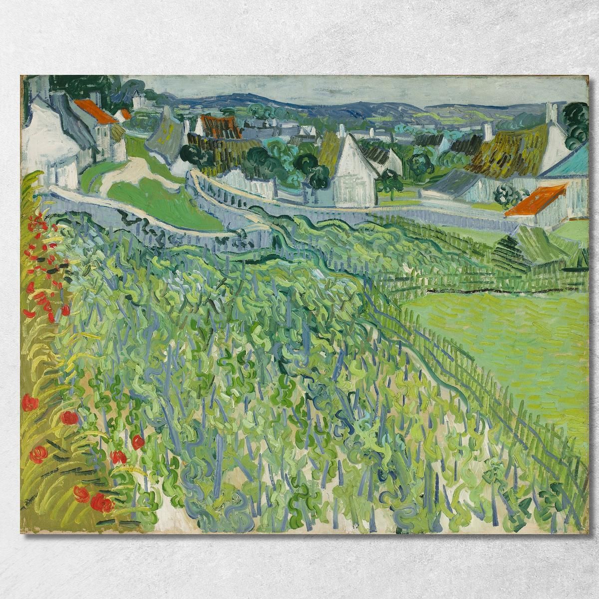 Vigneti Ad Auvers Vincent van Gogh vvg334 quadro stampa su tela