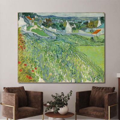 Vigneti Ad Auvers Vincent van Gogh vvg334 quadro stampa su tela