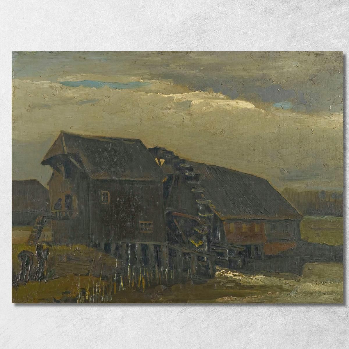 Mulino Ad Acqua A Opwetten Vincent van Gogh vvg335 quadro stampa su tela