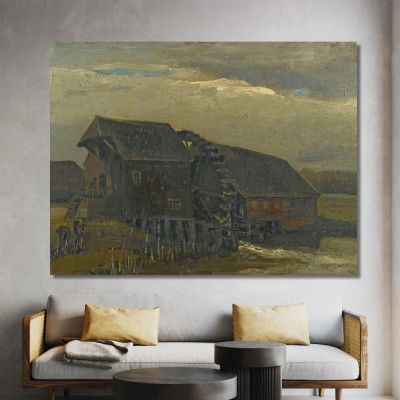 Mulino Ad Acqua A Opwetten Vincent van Gogh vvg335 quadro stampa su tela