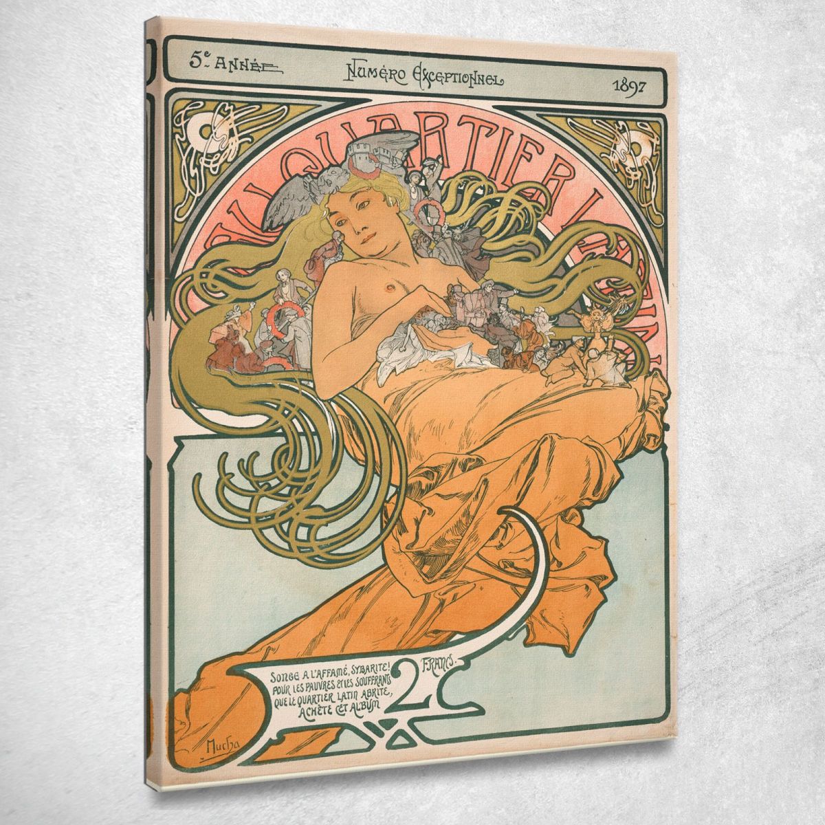 In The Latin Quarter 1897 Alphonse Mucha amu16 canvas print 