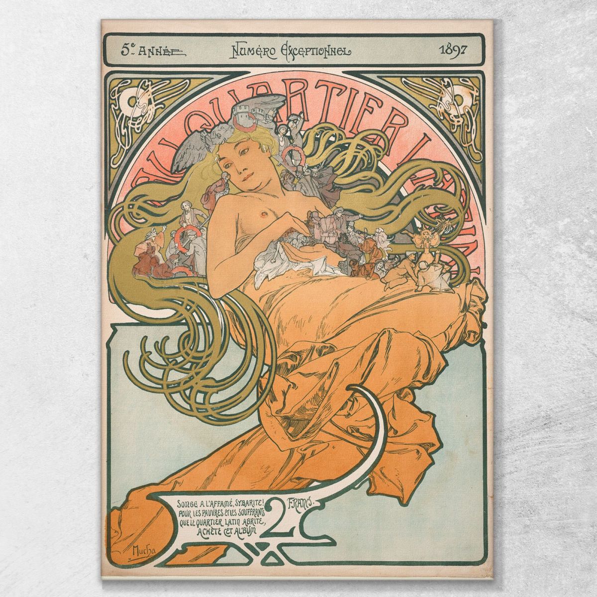 In The Latin Quarter 1897 Alphonse Mucha amu16 canvas print 