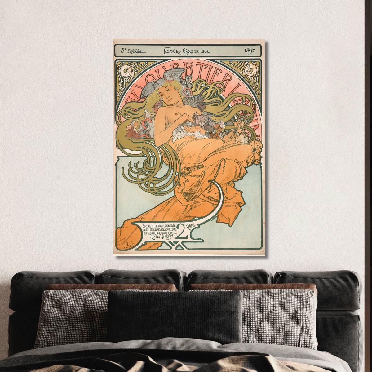 In The Latin Quarter 1897 Alphonse Mucha amu16 canvas print 