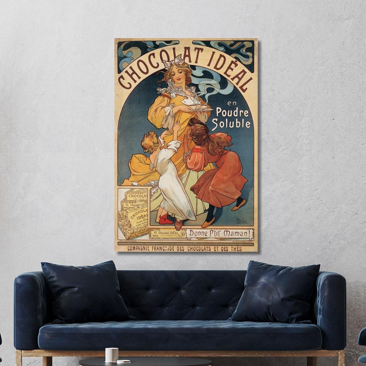 Ideal Chocolate Alphonse Mucha amu28 canvas print 