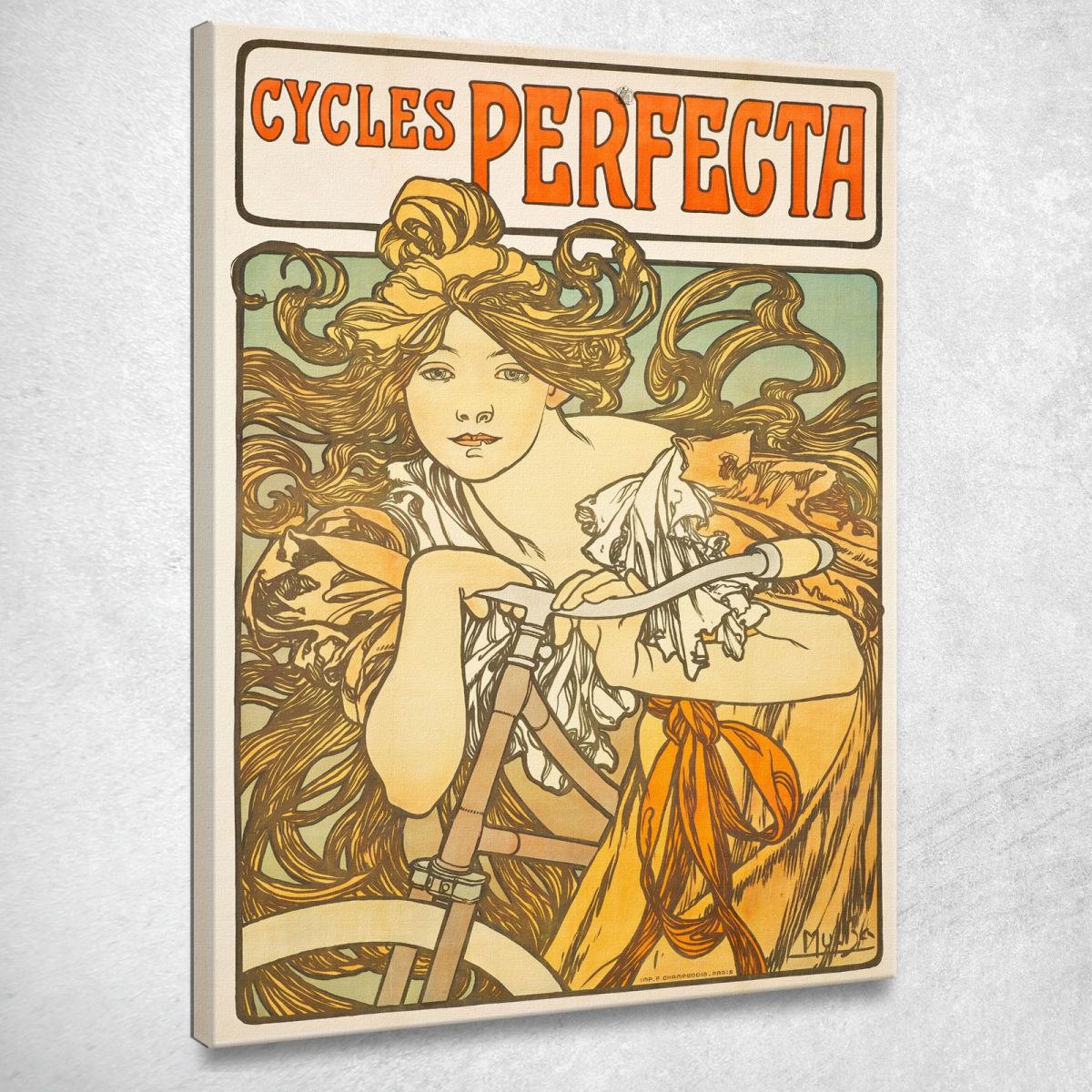 Cycles Perfecta Alphonse Mucha amu32 canvas print 