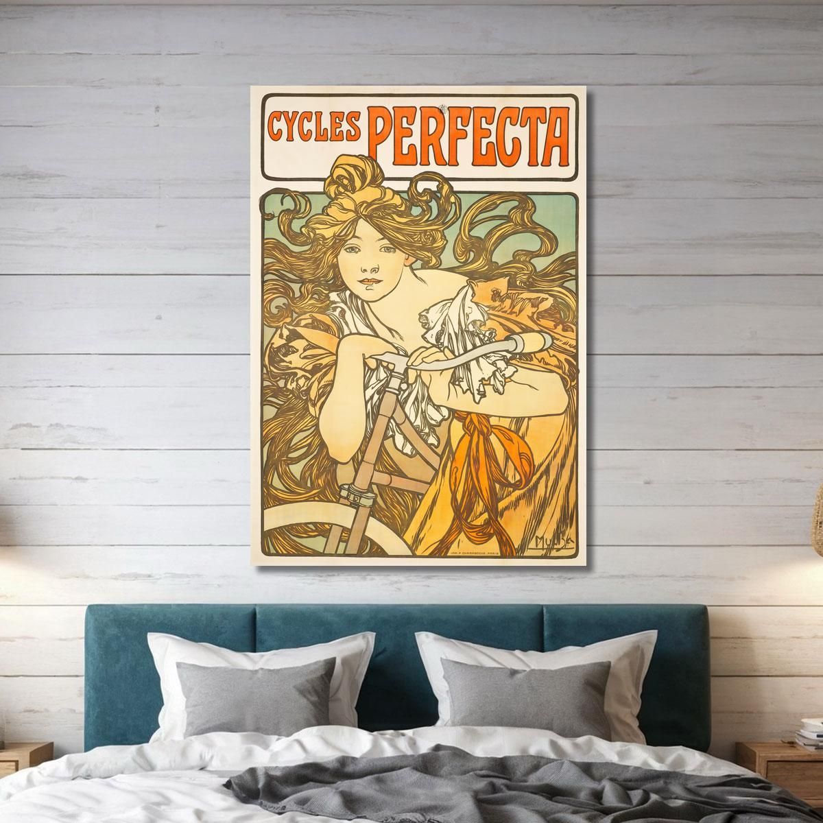 Cycles Perfecta Alphonse Mucha amu32 canvas print 