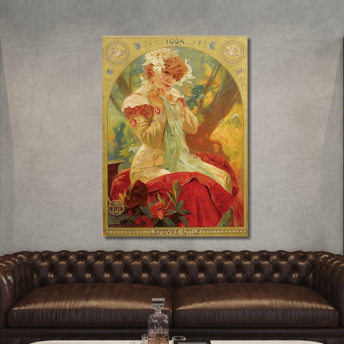 Lefevreutile Sarah Bernhardt Alphonse Mucha amu70 canvas print 