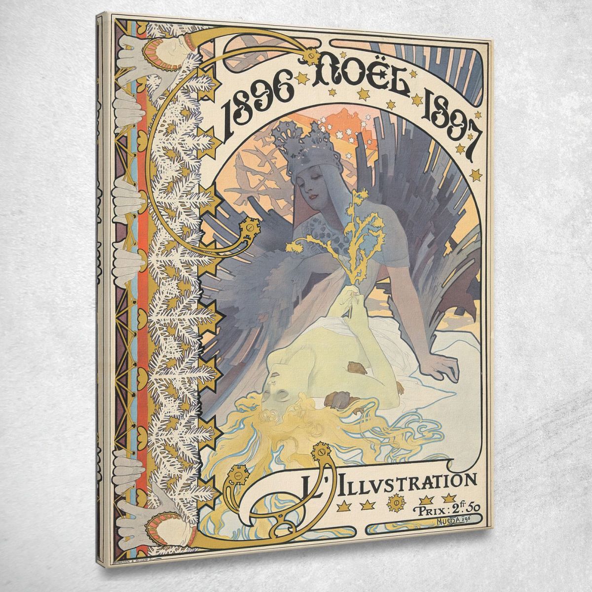 L'Illustration Noël 1896 Alphonse Mucha amu78 canvas print 