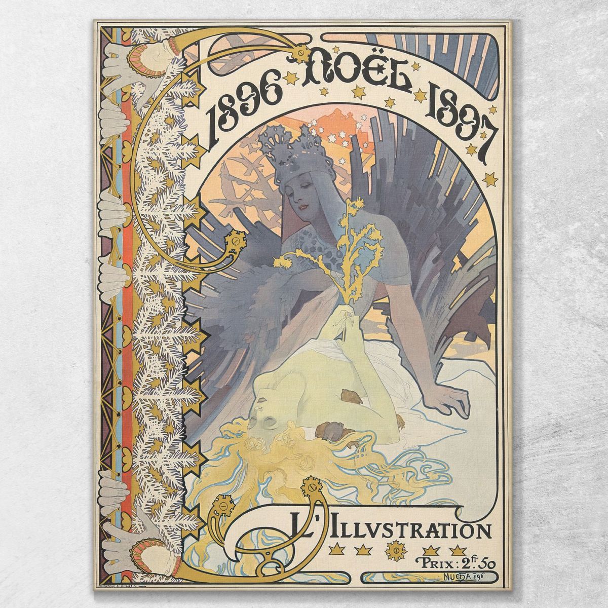 L'Illustration Noël 1896 Alphonse Mucha amu78 canvas print 