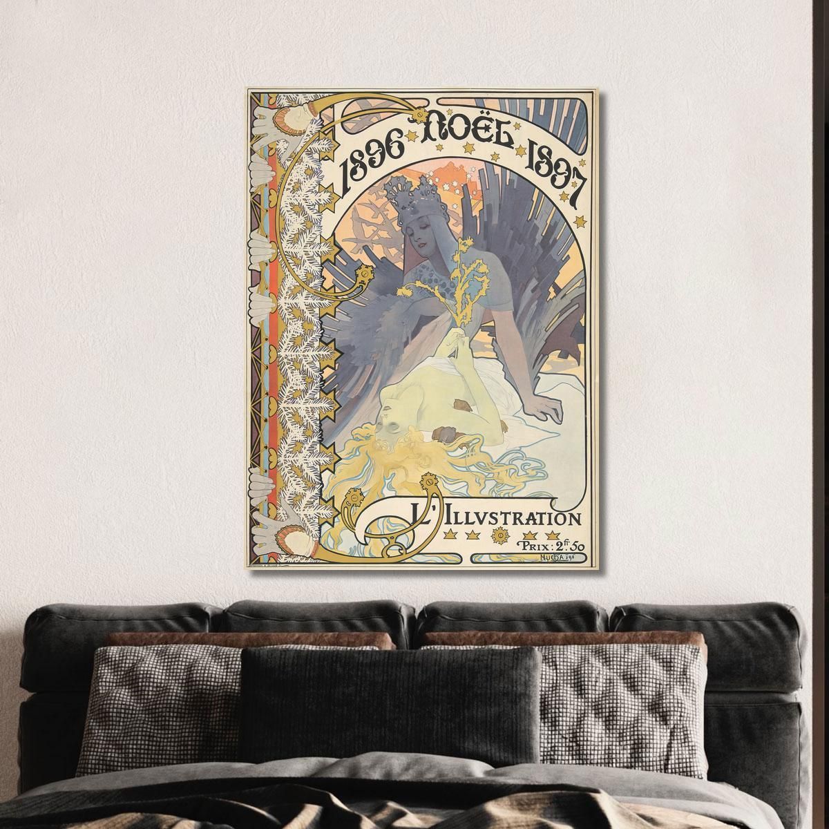 L'Illustration Noël 1896 Alphonse Mucha amu78 canvas print 