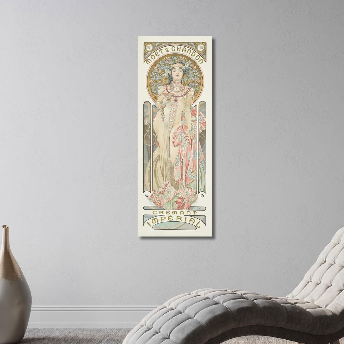 Moët & Chandon Dry Imperial Alphonse Mucha amu86 canvas print 