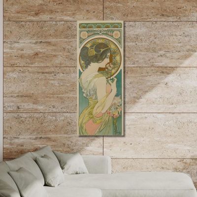 Primrose Alphonse Mucha amu95 canvas print 