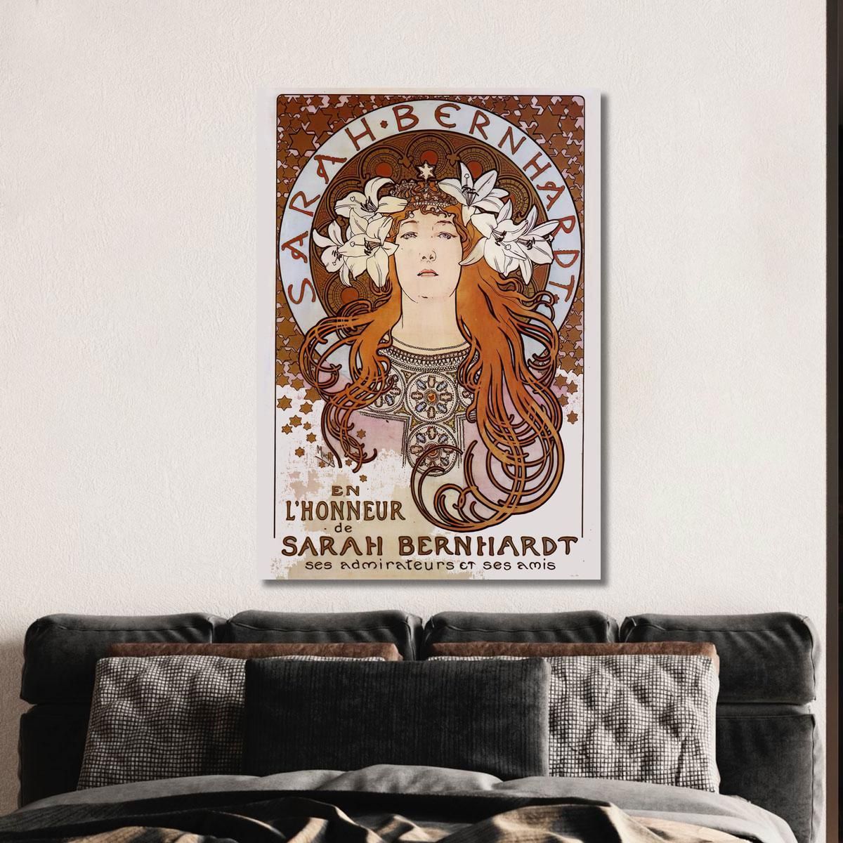 Sarah Bernhardt 1896 Alphonse Mucha amu106 canvas print 