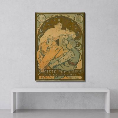 Popular Society Of Fine Arts Alphonse Mucha amu108 canvas print 
