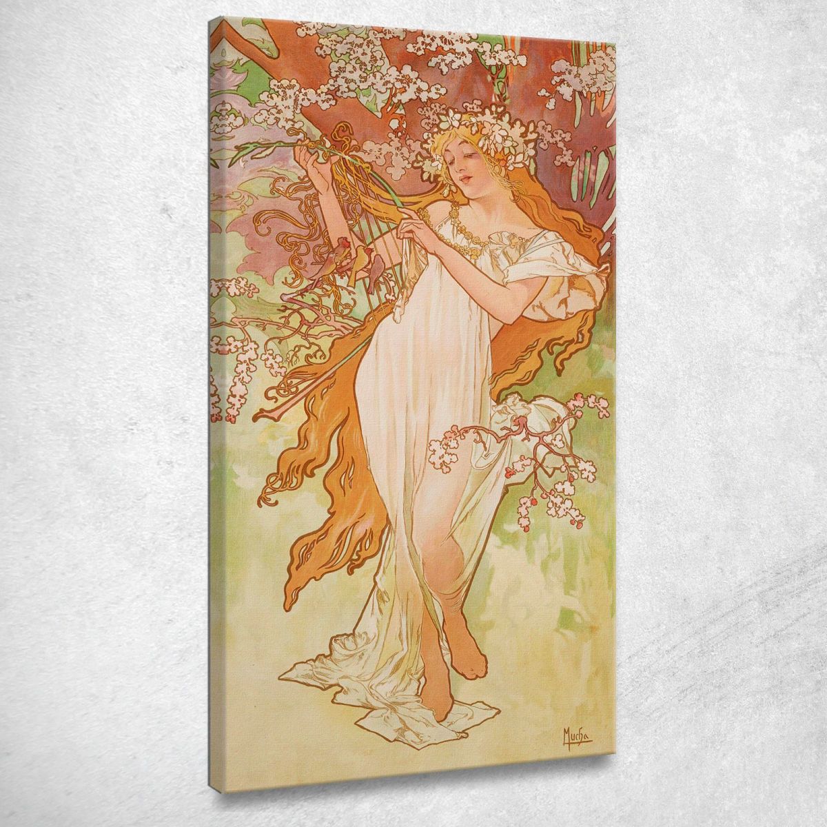 Spring Fours Season Alphonse Mucha amu110 canvas print 