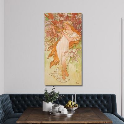 Spring Fours Season Alphonse Mucha amu110 canvas print 