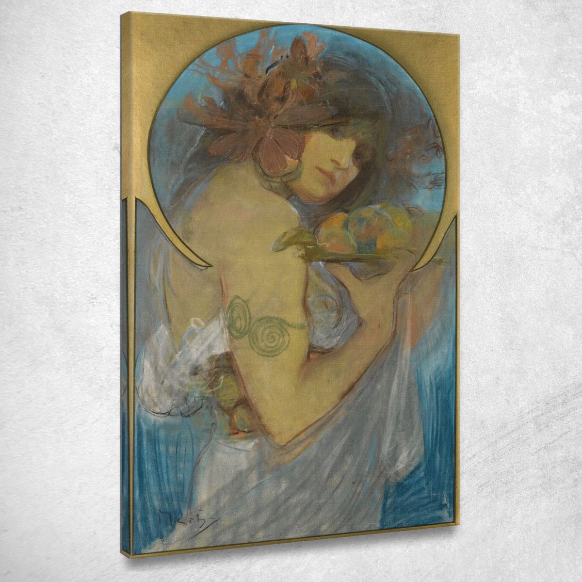 Study For Fruit Alphonse Mucha amu112 canvas print 