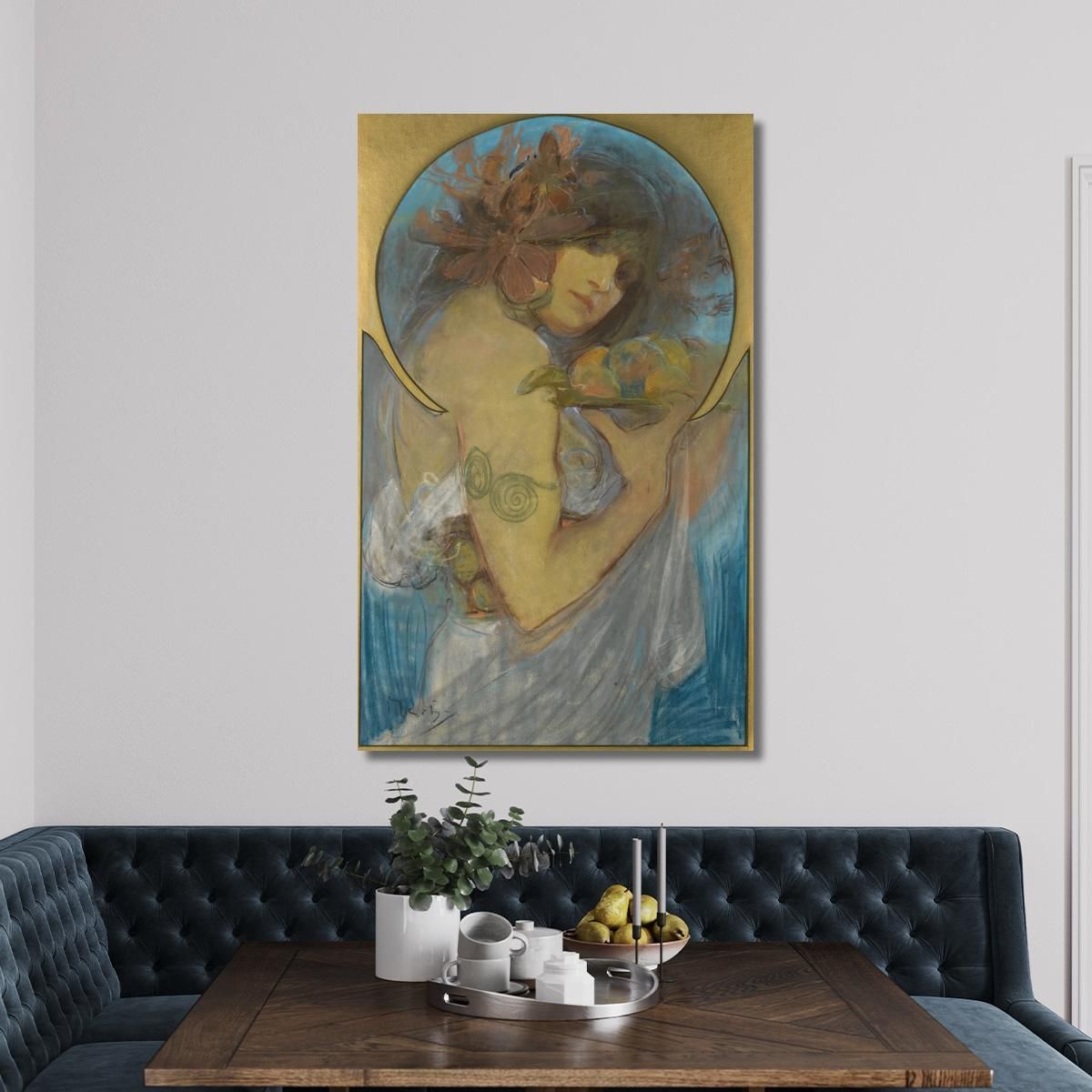 Study For Fruit Alphonse Mucha amu112 canvas print 