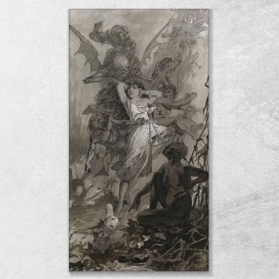 The Dance Of Death Alphonse Mucha amu118 canvas print 