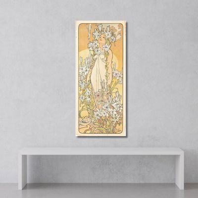 The Lily Alphonse Mucha amu120 canvas print 