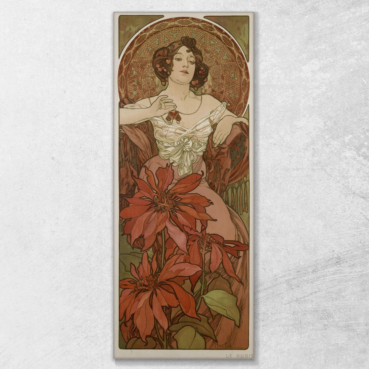 The Ruby Alphonse Mucha amu121 canvas print 