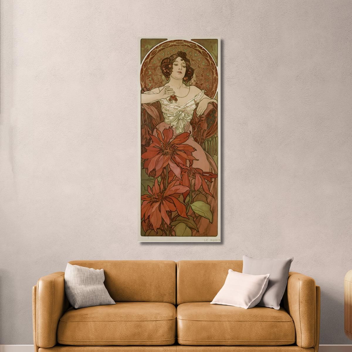 The Ruby Alphonse Mucha amu121 canvas print 