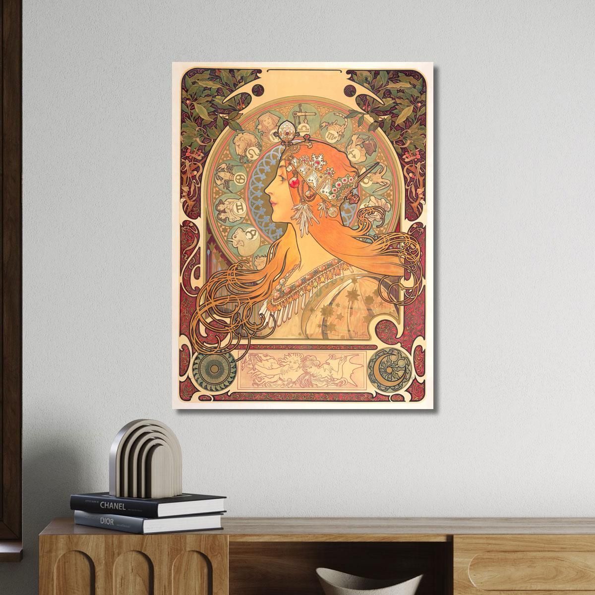 Zodiac 1869 Alphonse Mucha amu139 canvas print 