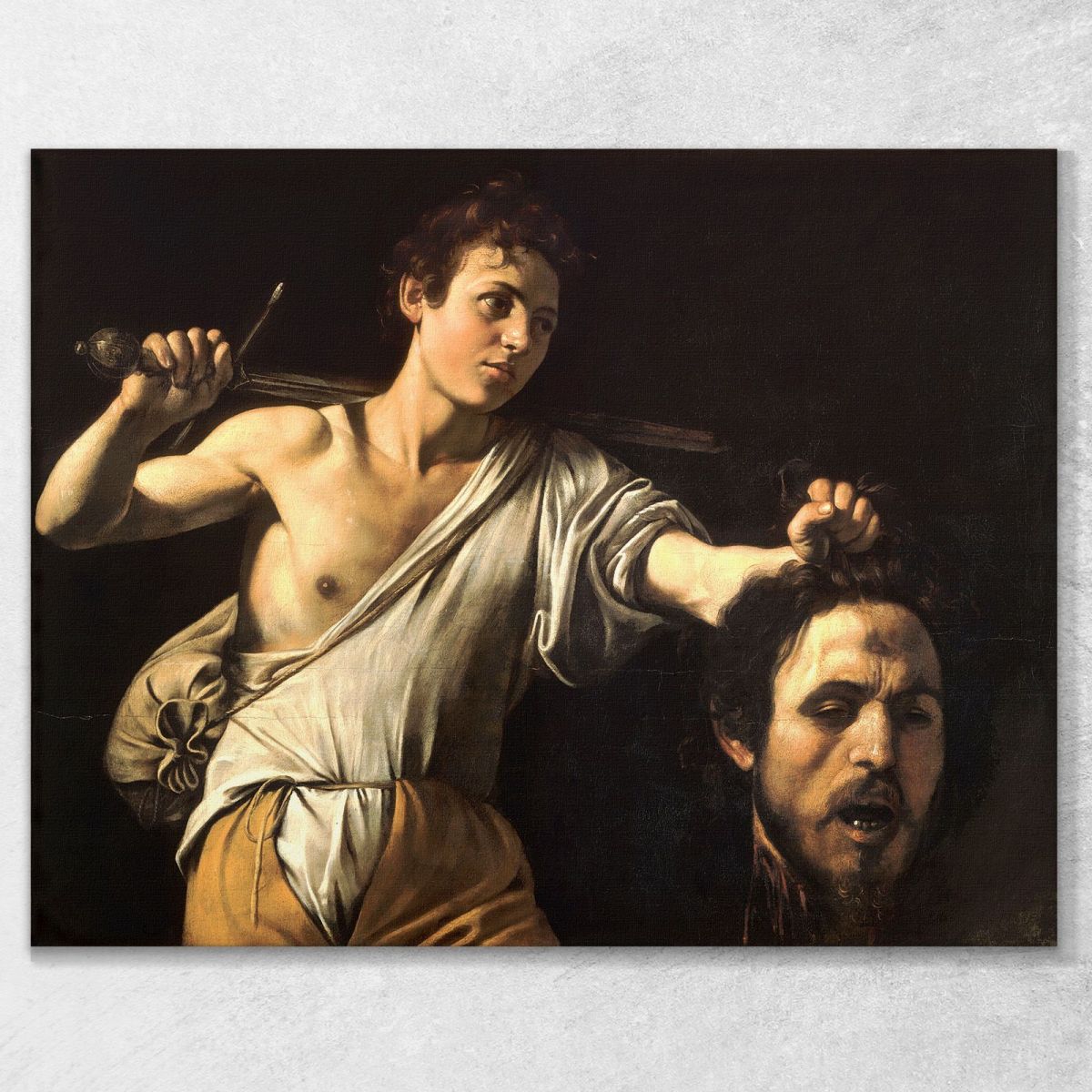 David With The Head Of Goliath Caravaggio crv11 canvas print 