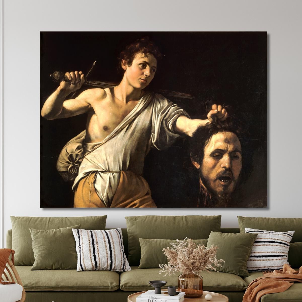 David With The Head Of Goliath Caravaggio crv11 canvas print 