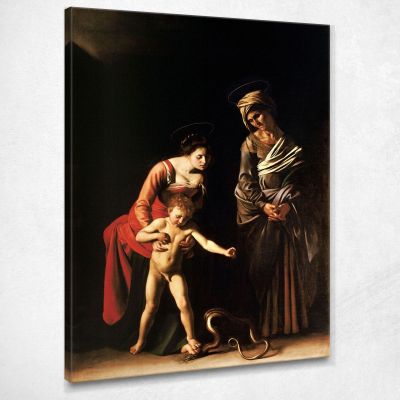 Madonna And Child With Saint Anne Caravaggio crv16 canvas print 