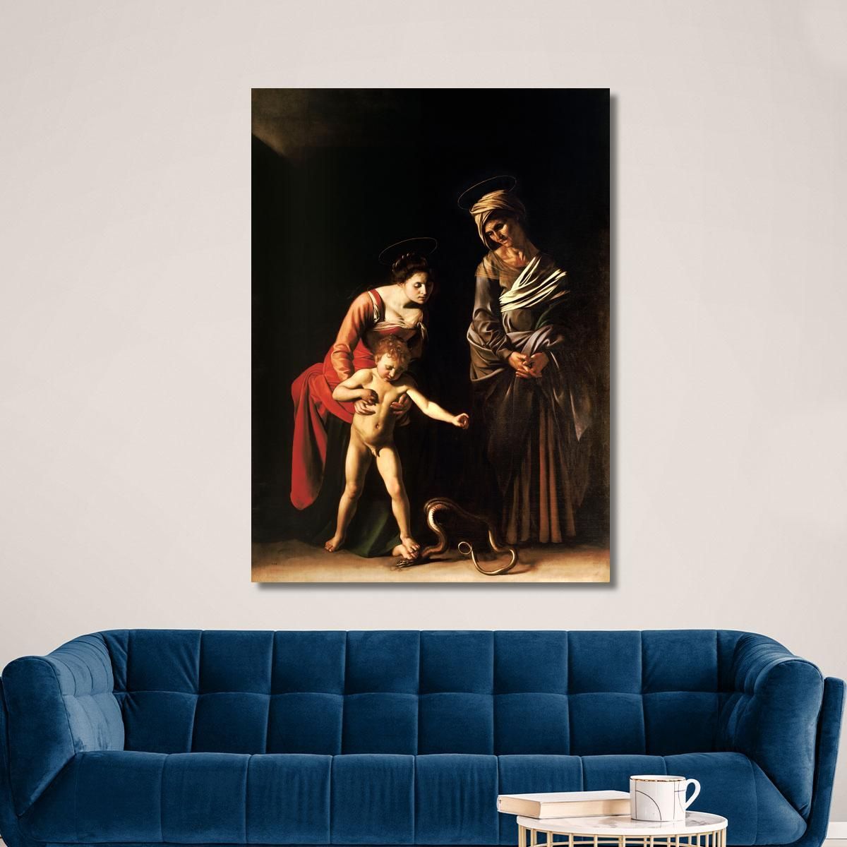 Madonna And Child With Saint Anne Caravaggio crv16 canvas print 