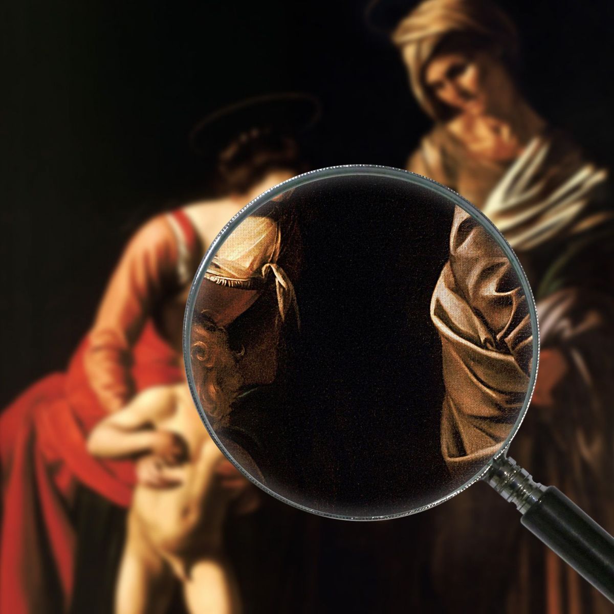 Madonna And Child With Saint Anne Caravaggio crv16 canvas print