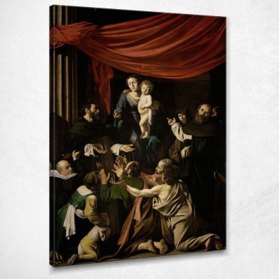 Madonna Of The Rosary Caravaggio crv17 canvas print 