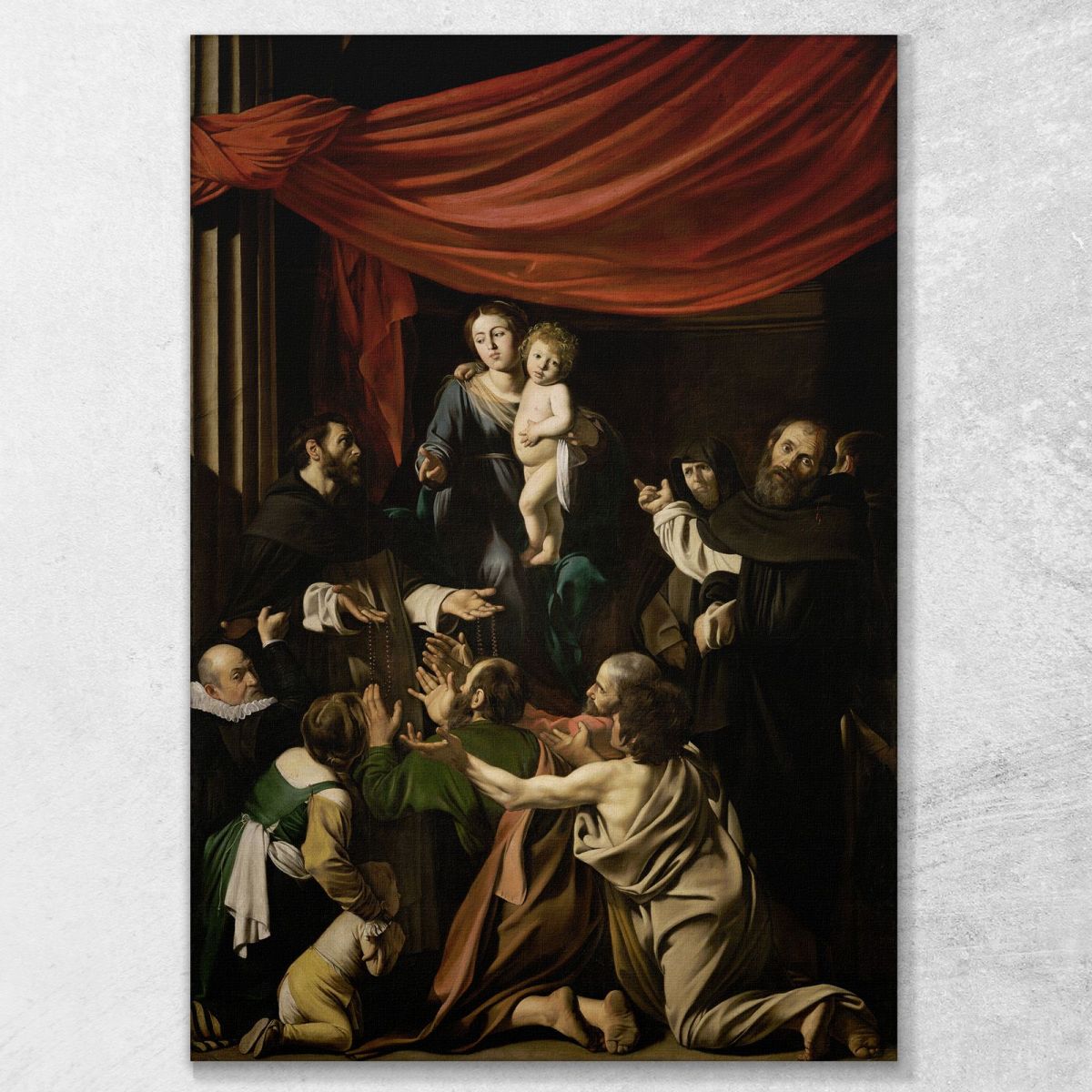 Madonna Of The Rosary Caravaggio crv17 canvas print 
