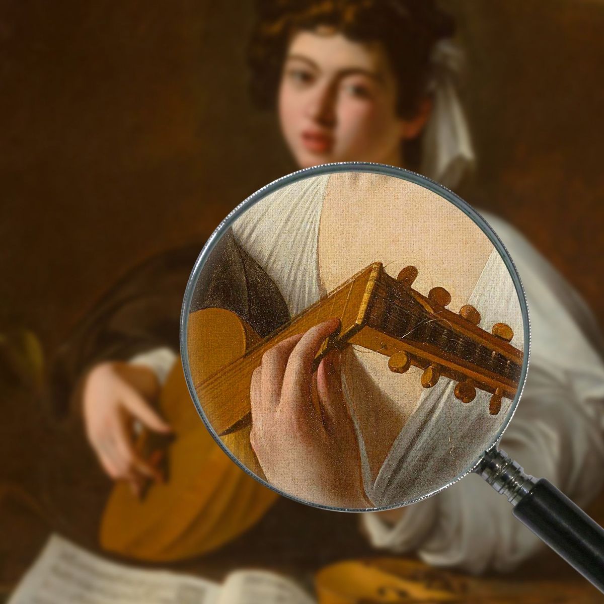 The Lute Player Caravaggio crv48 canvas print