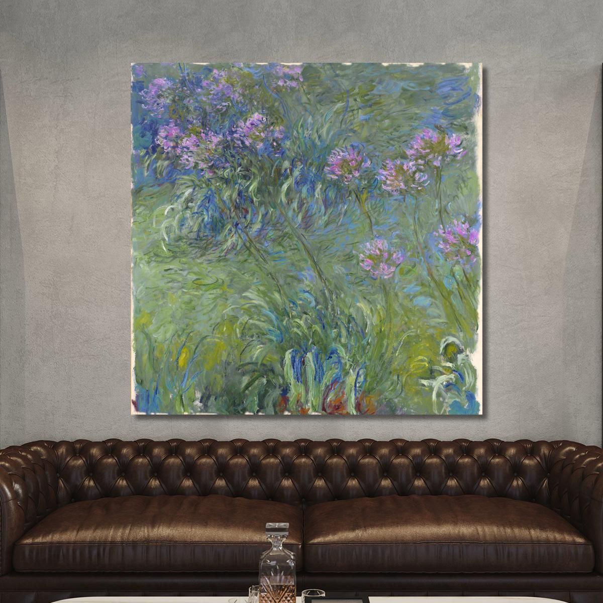 Fiori Di Agapanto Claude Monet mnt2 canvas print 