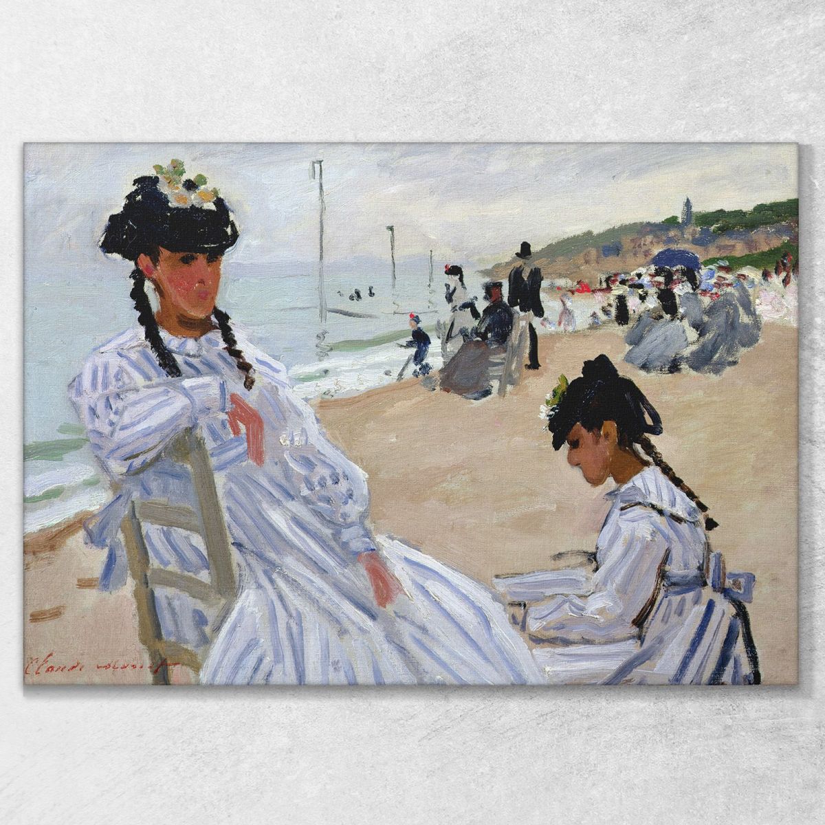 Trouville Beach 1870 Claude Monet mnt12 canvas print 