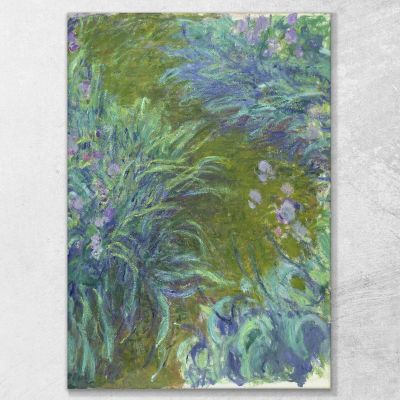 ไอริส Claude Monet, mnt16 ภาพพิมพ์บนผ้าใบแคนวาส