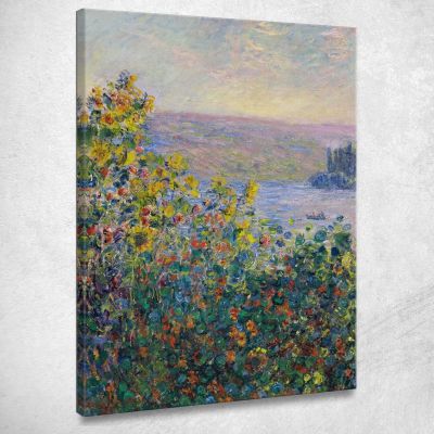 Flowerbeds At Vetheuil 1881 Claude Monet mnt26 canvas print 