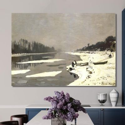 Ice Floes On The Seine At Bougival 1867 Claude Monet mnt31 canvas print 