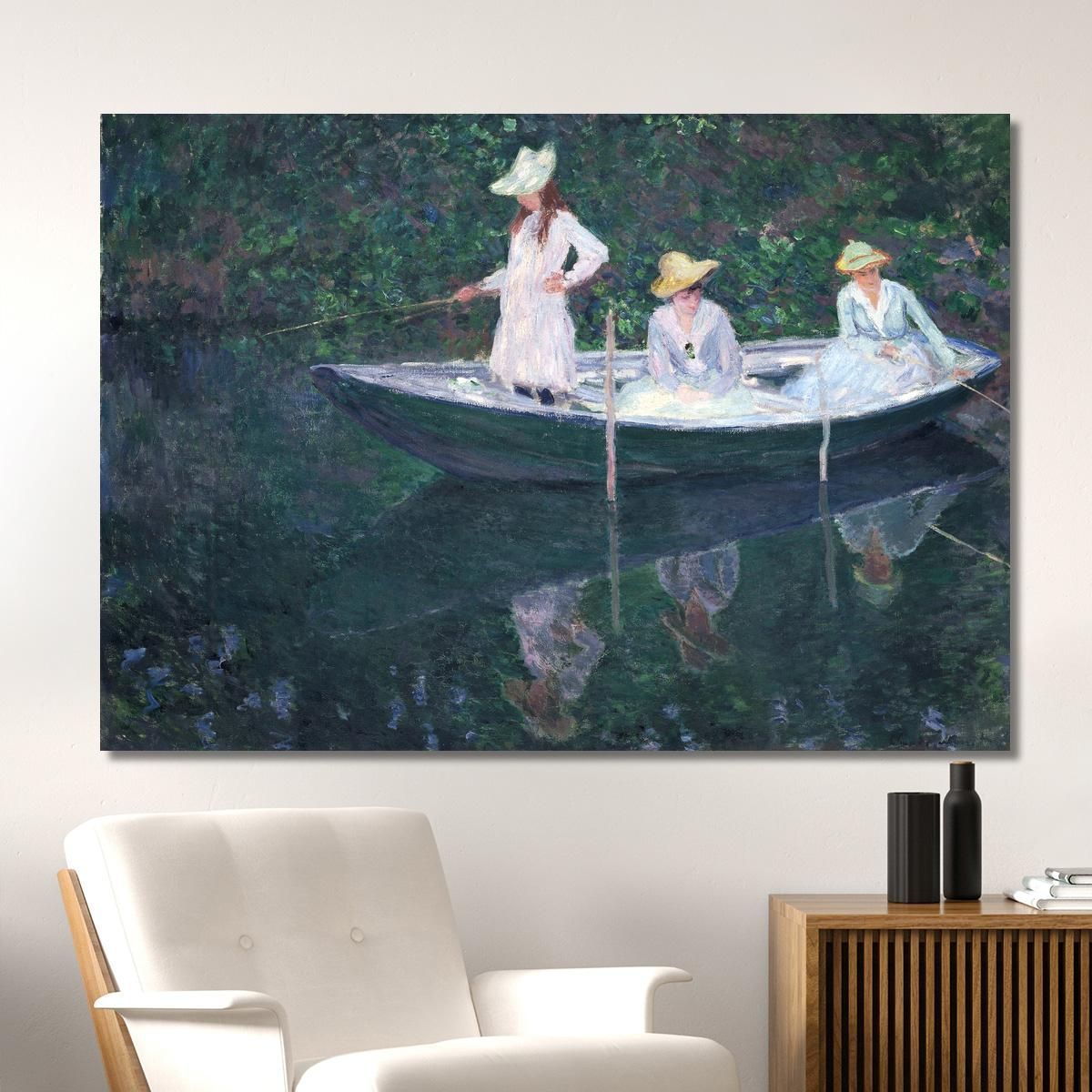 In The Norwegian Boat At Giverny 1887 Claude Monet mnt32 canvas print 